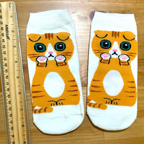 NWT Kitty Cat Socks: Scottish Fold ++ FREE STICKERS - Picture 3 of 4